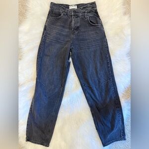 We The Free Black Denim Crossroads Slim Straight Jeans